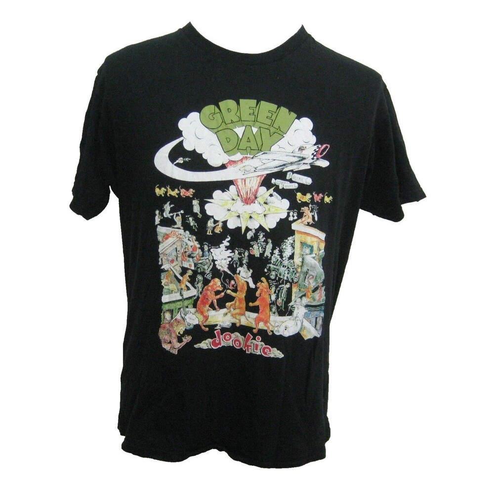 GREEN DAY Dookie Men's (Large) Black Short Sleeve Punk Band Graphic Tour T-Shirt